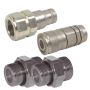 Kit coupleurs push-pull face plane, mâle + femelle, pour outil de manutention téléscopique