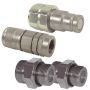 Kit coupleurs push-pull face plane, mâle + femelle, pour outil de manutention téléscopique