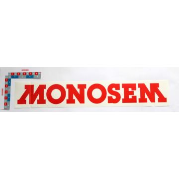 Autocollant "monosem" rouge, 10226002, RIBOULEAU MONOSEM, pièce origine