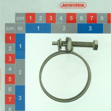 Collier serrage double fil 40 - 45 inox, 10992259, RIBOULEAU MONOSEM, pièce origine