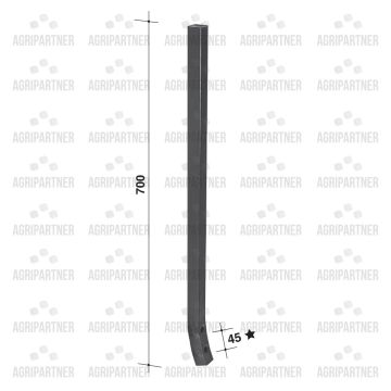 Dent 35x35 efface trace, multi usage, à placer derrière roue de tracteur, pièce interchangeable