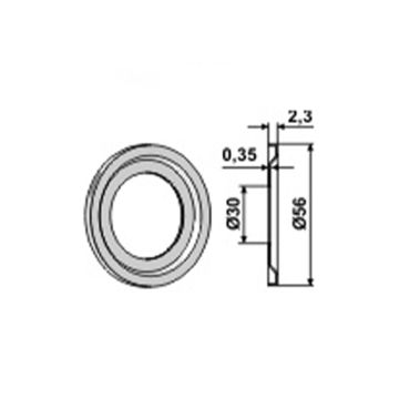 Bague d'étanchéité ∅30x59 mm compatible pour semoir VADERSTAD Rapid, 413944, pièce interchangeable