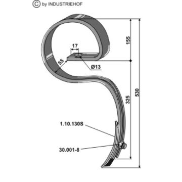 Dent 45x10 compatible pour Agrilla super de semoir Rapid VADERSTAD, 201064-71, pièce interchangeable
