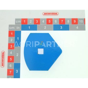 Tôle porte décrottoir de roue concave maraicher version b ptb, pour semoir MONOSEM, 41030910, pièce origine