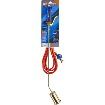 Chalumeau couvreur avec détendeur 2,5 bar et tuyau de 5 mètres, buse 60 mm