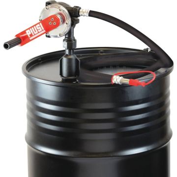Pompe à huile rotative 0,38l par tour avec tuyau flexible 3 mètres, canne plastique et bec verseur