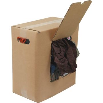 Chiffon d'essuyage couleur textile polycoton, carton distributeur de 10kg, KARZHAN