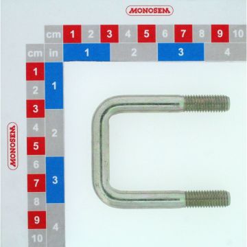 Etrier dia.10 fix.hel.comb.zn blanc 450hbs sans chrome vi, 40090207, RIBOULEAU MONOSEM, pièce origine