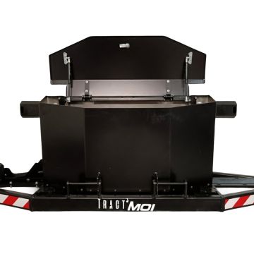 Option coffre de rangement 150L aluminium verrouillable pour support TM2, TRACT'MOI