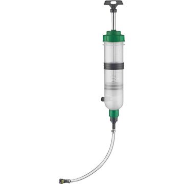 Seringue à gasoil 1500 litres, tuyau transparent avec bouchon polypropylène, joint Viton, DRAKKAR