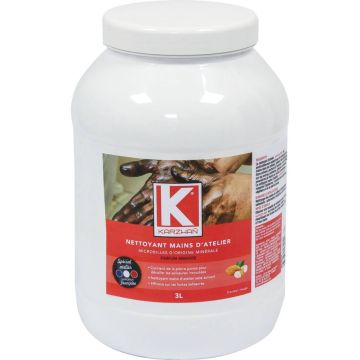 Nettoyant mains avec parfum d'amande, sans solvant, pot de 3 litres, KARZHAN