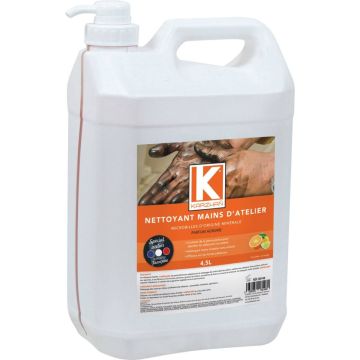 Nettoyant mains avec parfum d'agrume, KARZHAN, bidon de 4,5 litres avec pompe