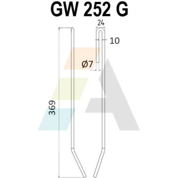 Griffe de semoir pour AMAZONE, 3756300, pièce interchangeable
