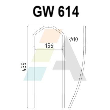 Griffe de semoir compatible pour VADERSTAD, 471512, pièce interchangeable