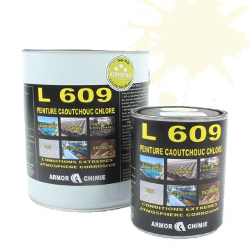 Peinture L609 CAOUTCHOUC CHLORÉ, Blanc perlé, RAL 1013, UNIVERSEL