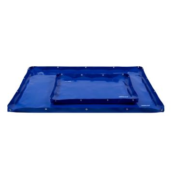 Bac pour protéger le sol/support, oeillets tout autour, dimensions : 110 cm x 85 cm x 5 cm, DERBLAUE