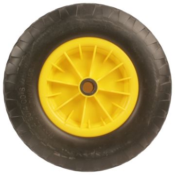 Roue de brouette increvable diamètre 400 mm charge 150kg pour axe de 25 mm - S6000P400R25 - CAUJOLLE