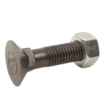 Boulon agricole 10x30 mm TFCC avec écrou hexagonal, classe 8.8