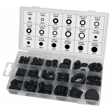 Passe-câbles en caoutchouc - coffret de 125 pièces, STILKER
