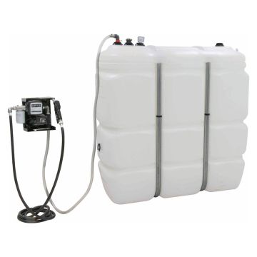 Cuve de stockage gasoil PEHD DP 1500L et station avec filtre 50 l/min - usage intérieur - STILKER