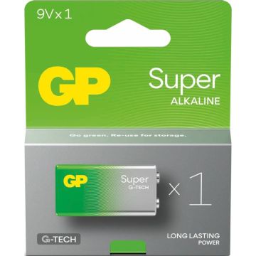Blister de 1 pile "Super" 6LF22 6LR61 C Alcaline