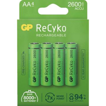 Pile rechargeable AA/HR06 Ni-Mh 2600mAh - blister de 4 piles