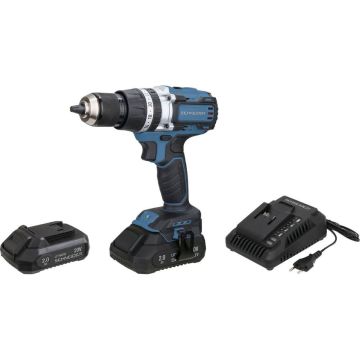Perceuse visseuse à percussion brushless 20V 65Nm - 2 batteries Li-ion 2Ah - 1 chargeur 3A SCHNEIDER