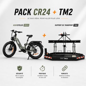 Pack support pour 2 roues TM2 et vélo électrique CR24