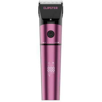 Tondeuse rose sur batterie à 3 vitesses Clipster DeloX, 300 minutes d'autonomie