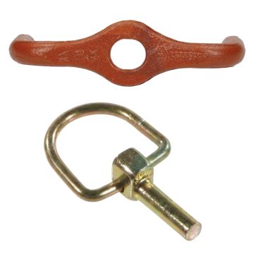Kit Fast-Fit : Attache origine 52596600 + goupille adaptable 50086310, pour herse rotative KUHN