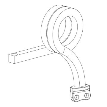 Dent de sécurité 3D C35 avant compact gauche, pour déchaumeur à disques Disc-O-Mulch AGRISEM, DOM11-03-511, pièce origine