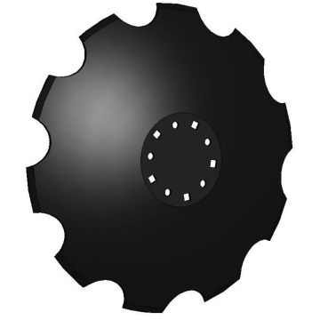 Disque crénelé Ø610 à fond plat 10 trous, DIS-516 pour ESS-540, AGRISEM, pièce origine