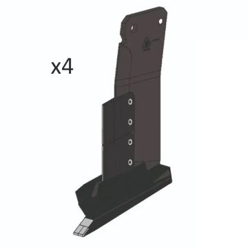 Kit 4 lames complètes 20x650mm (2 bords d'attaque standard + 1 soc avec pointe carbure + lame  + boulonnerie) PLOW-4, AGRISEM, pièce origine