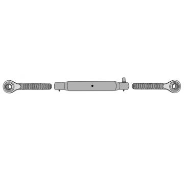 Barre de poussée rotule/rotule, cat 2, tige M36x3, filetage droite et gauche + tube Ø 36x3, 460 mm