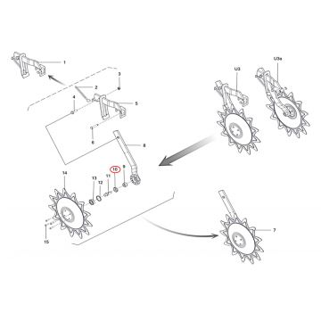 Couvercle d´arbre pour bineuse OZDOKEN / AC010707