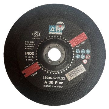 Disque à ébarber INOX, 180 x 6,5 x 22 mm, ATI, qualité industrielle, à l´unité