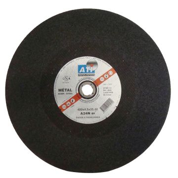 Disque à tronçonner METAL, 400 x 4,5 x 25,4 mm pour scie stationnaire, ATI, qualité industrielle, à l'unité