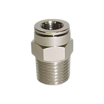 Raccord automatique droit 8 mm mâle conique 1/4" pour klaxon TECHNI POWER