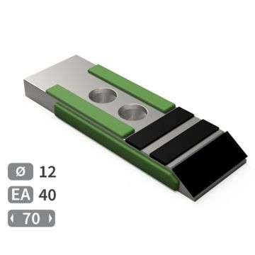 Soc carbure avec plaquette arrière et rechargement, pour déchaumeur à dents, cultivateur, KVERNELAND, 083068R - KK053090R, pièce interchangeable