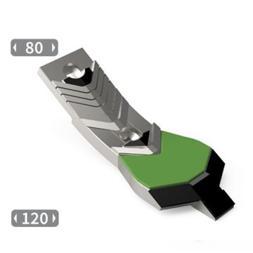 Pointe avec plaquette carbure et renfort acier, pour déchaumeur à dents, cultivateur LEMKEN, 310x120 mm, 3374442 - 3374443, pièce interchangeable