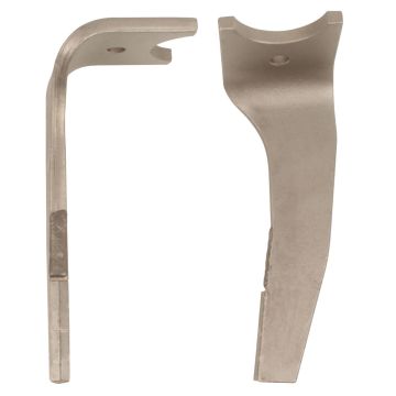 Dent carbure, 2 pastilles 2x45mm + rechargement, pour herse rotative, AMAZONE Cultimix large, 300x15mm, Ø19mm, 967496, attaquante, gauche, pièce interchangeable