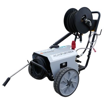 Nettoyeur haute pression électrique eau froide COMET K807S 15/200T, 380V, 210 Bar, débit 900l/h, avec enrouleur 20 mètres et double lance