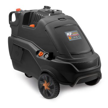 Nettoyeur haute pression électrique eau chaude KF EXTRA 10/22, 400V, 210 Bar, 1320l/h, enrouleur et flexible  R2 3/8 bleu 20 mètres, COMET 