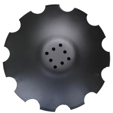 Disque crénelé 460x4 mm, 8 trous, à fond plat, TCS-DIS-508, pour déchaumeur AGRISEM, pièce origine