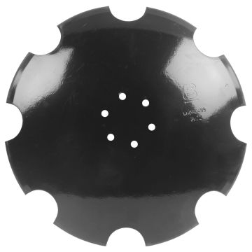 Disque crénelé 520x5 mm, 6 trous, pour déchaumeur à disques BEDNAR, KM060304, KM60499, pièce origine