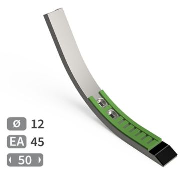 Soc fissurateur 480x50x20mm Ø12mm, avec plaquettes carbure et rechargement pour POTTINGER Synkro, Terria, 9791.50.070.0, 9791.50.075.0, pièce interchangeable
