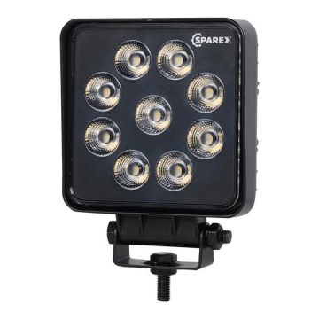 Phare de travail carré, 36 LEDs, 12-40V, 3600 Lumens, faisceau longue portée