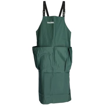 Tablier de traite et de lavage premium avec poches, taille L, lg.125cm x L.118cm, vert, KERBL