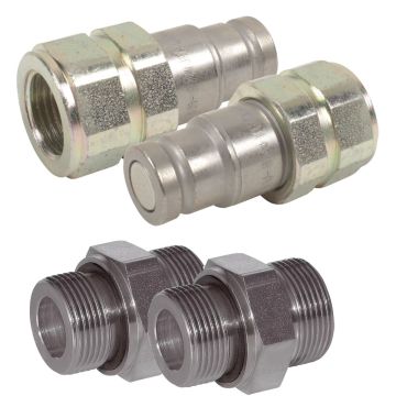 Kit coupleurs push-pull face plane, mâle + mâle, pour malaxeur