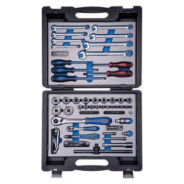 Coffret de douilles 1/4" et 1/2" métriques avec accessoires, 83 pièces, KING TONY